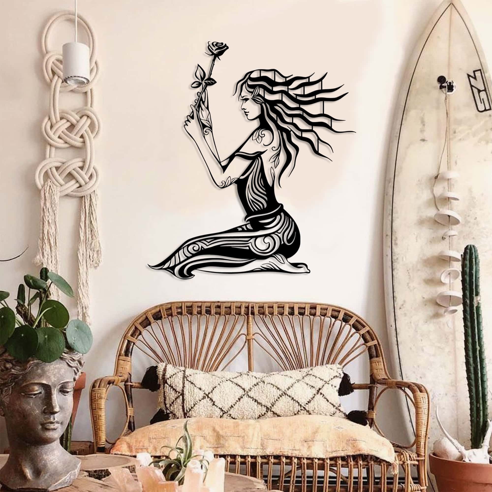 metal women wall decor