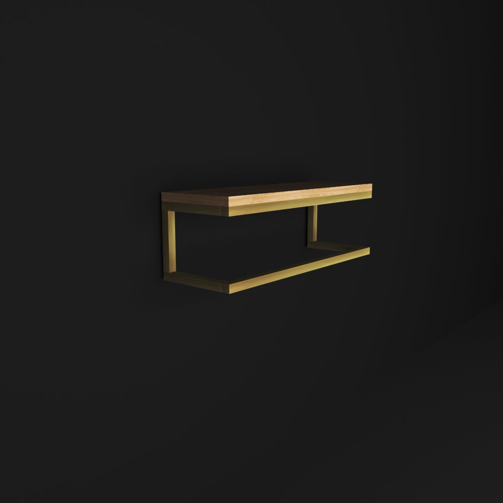 modern wall mounted towel holder gold