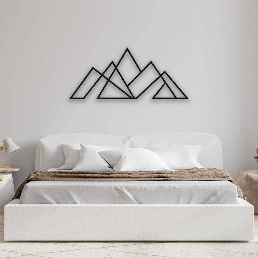 mountain metal wall art misty