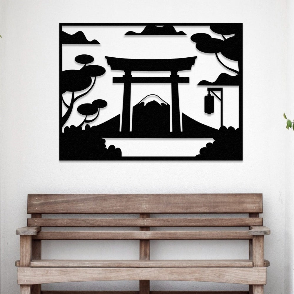 mountain torii gate japanese art