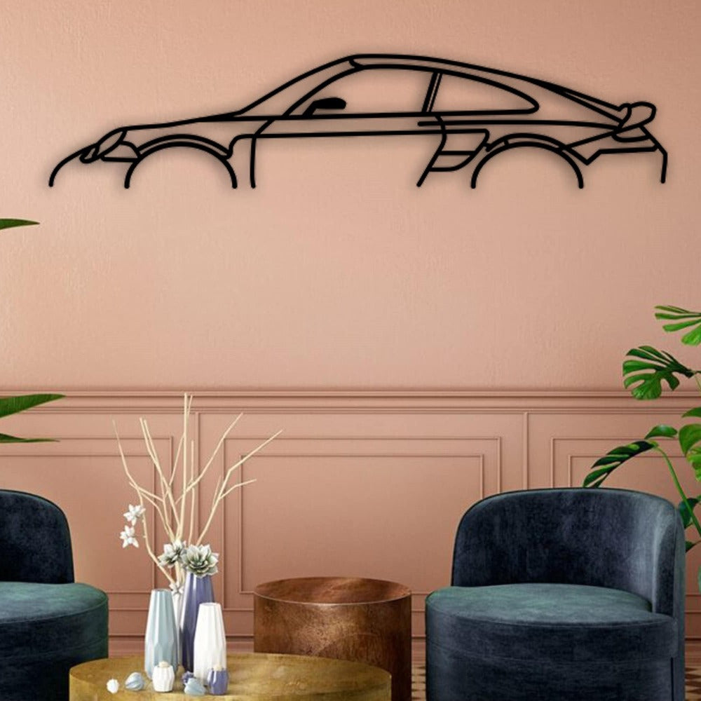 porsche 911 turbo s 997 car silhouette living room