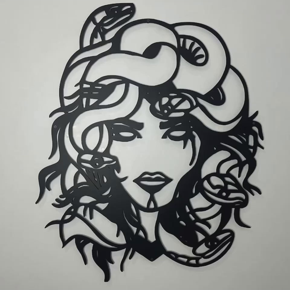 Metal wall art featuring Medusa