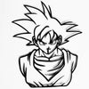 metal goku decor line art