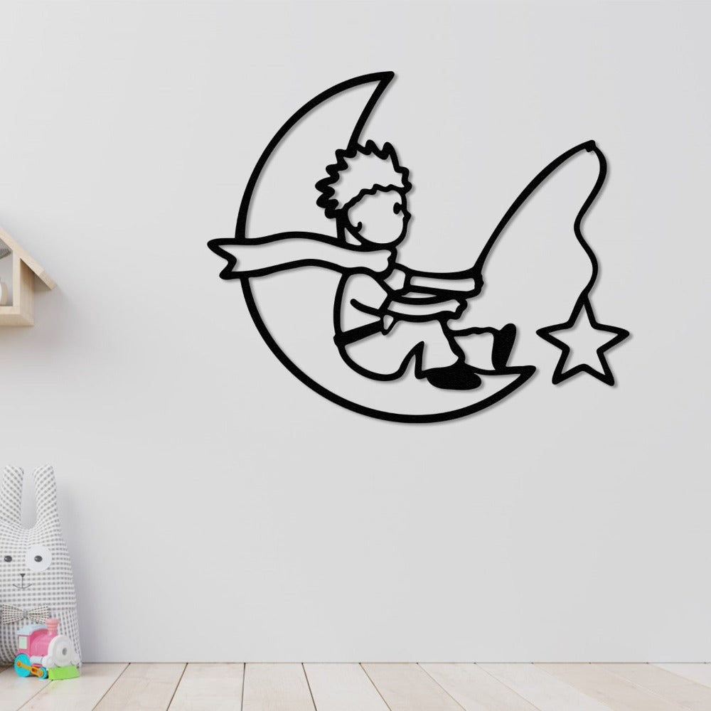 prince moon wall art kids