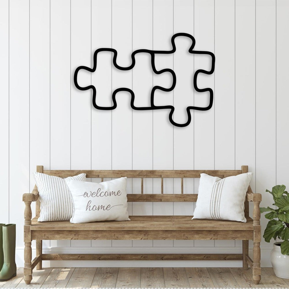 puzzle metal wall art armchair