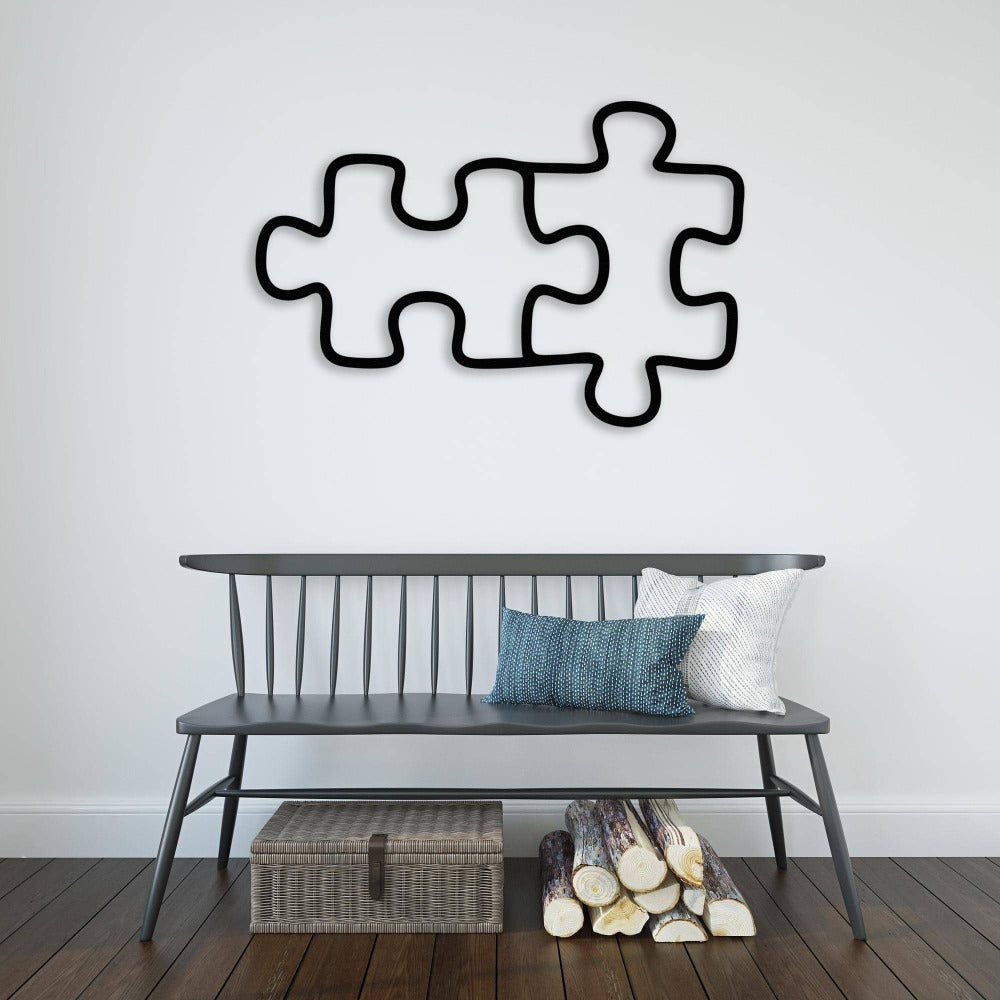 puzzle metal wall art living room