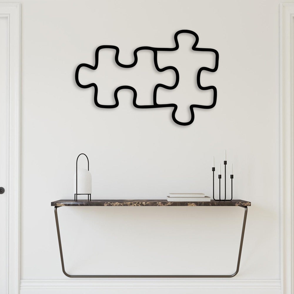 puzzle metal wall art