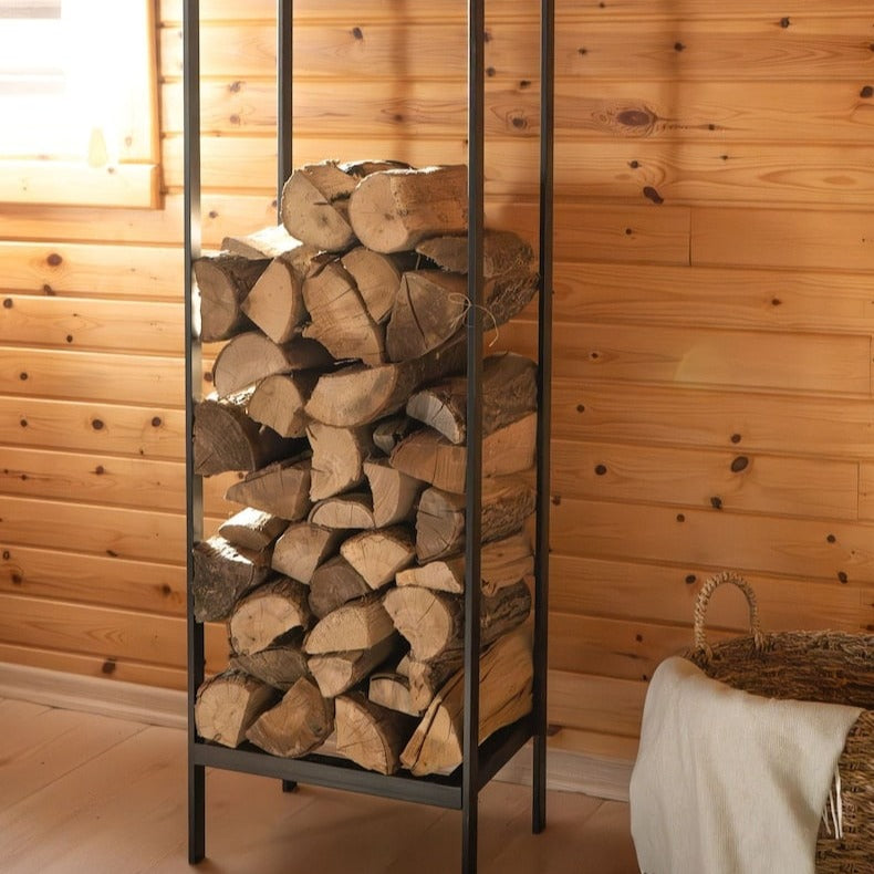 Tall firewood online holder