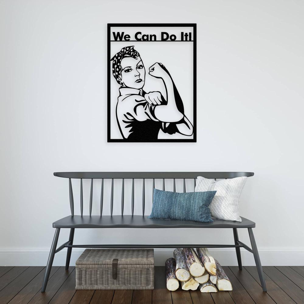 rosie the riveter metal wall art girl power