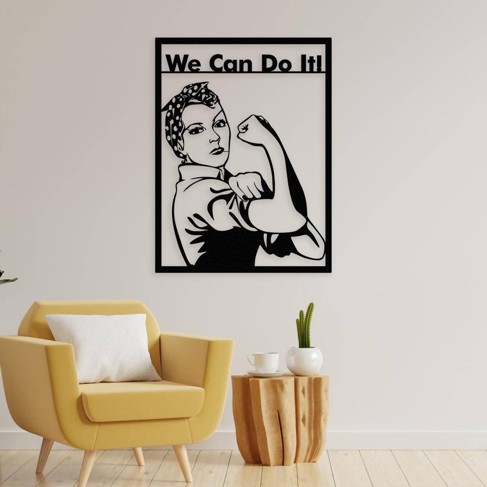 rosie the riveter metal wall art strong women