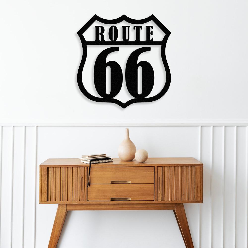 route 66 metal wall art iconic