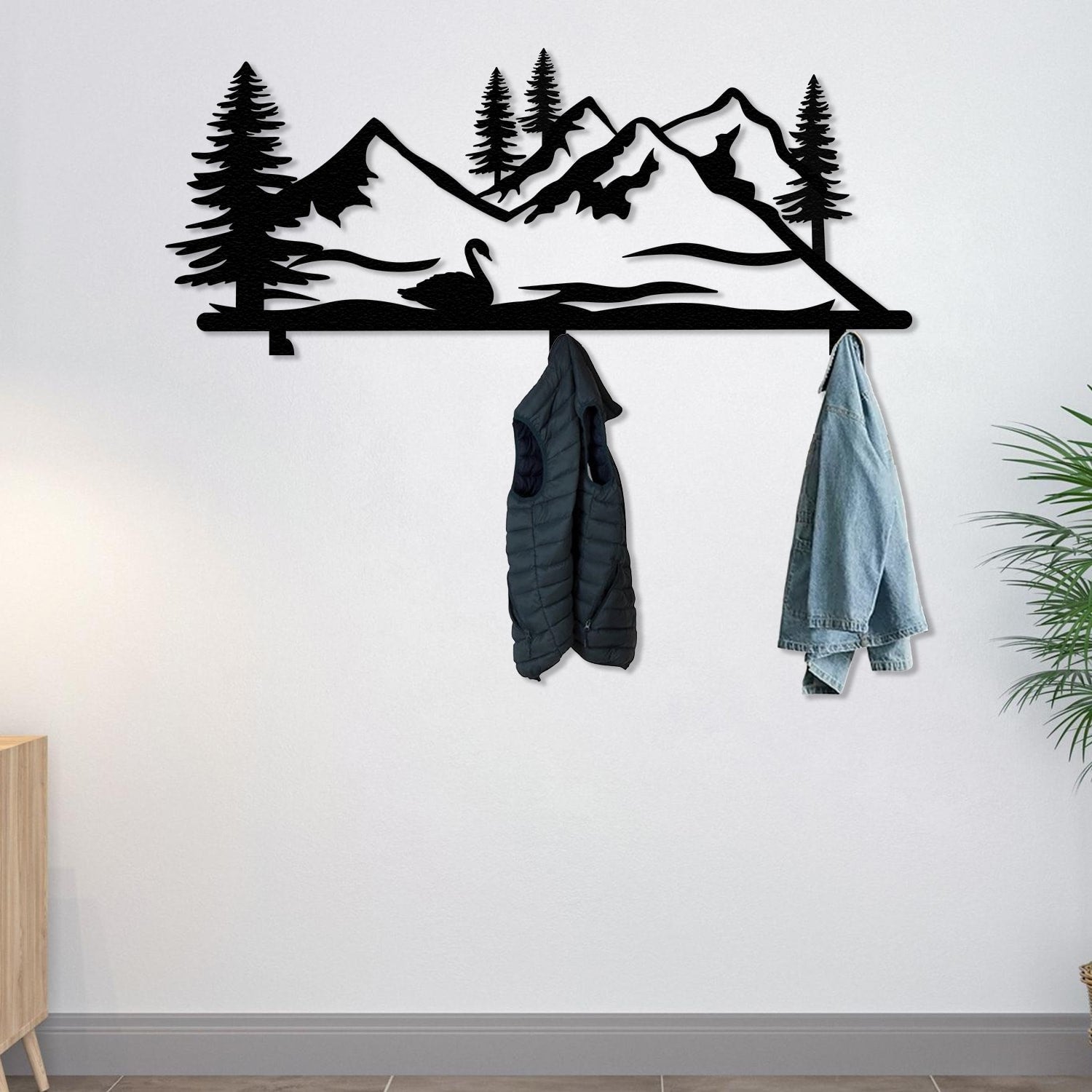 swan and forest hanging rack 1