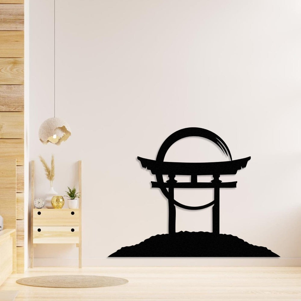 torii gate metal wall art 1