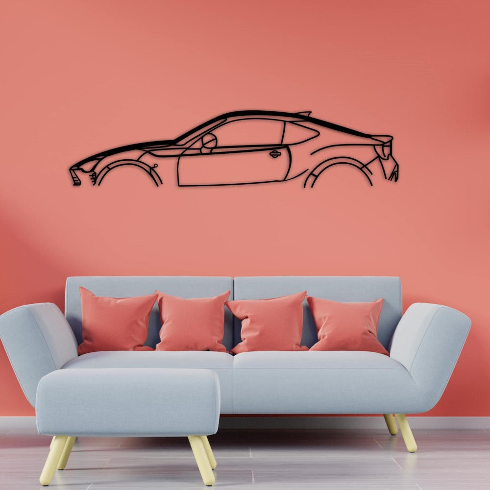 toyota gt 86 car silhouette pink wall