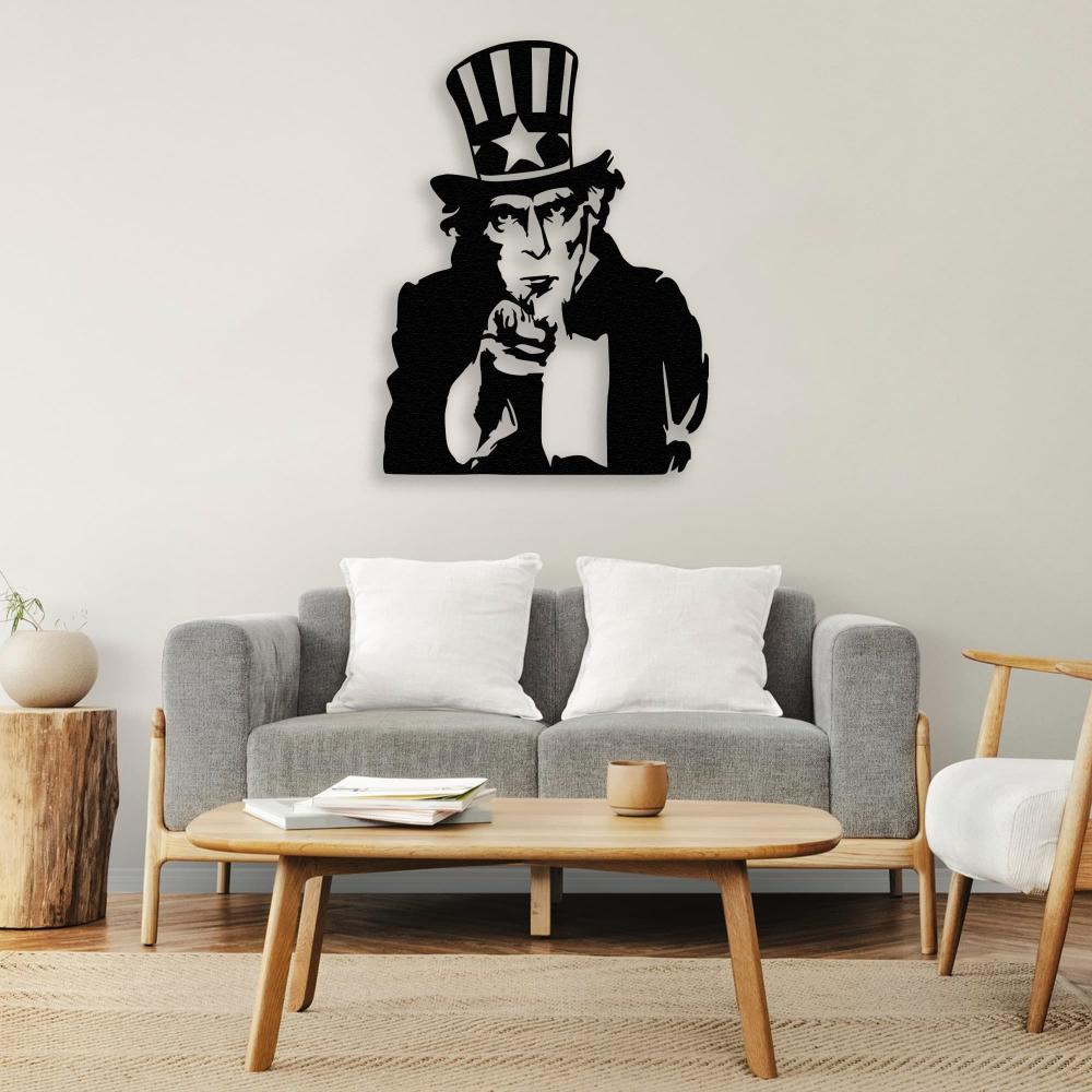 uncle sam metal wall art american flag