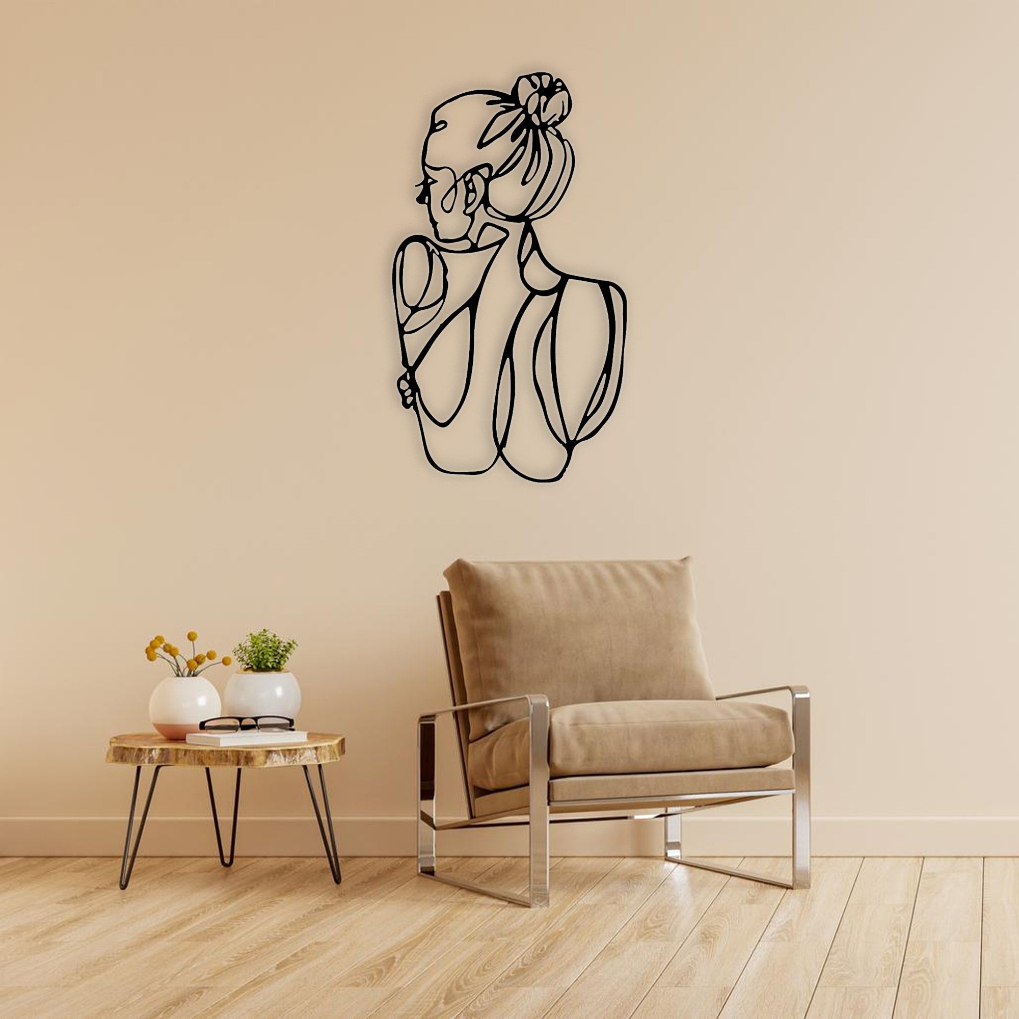 woman metal wall art nude