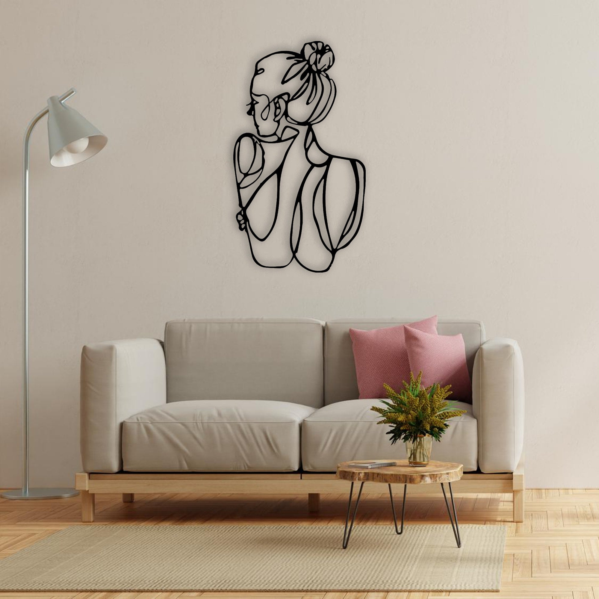 woman metal wall art